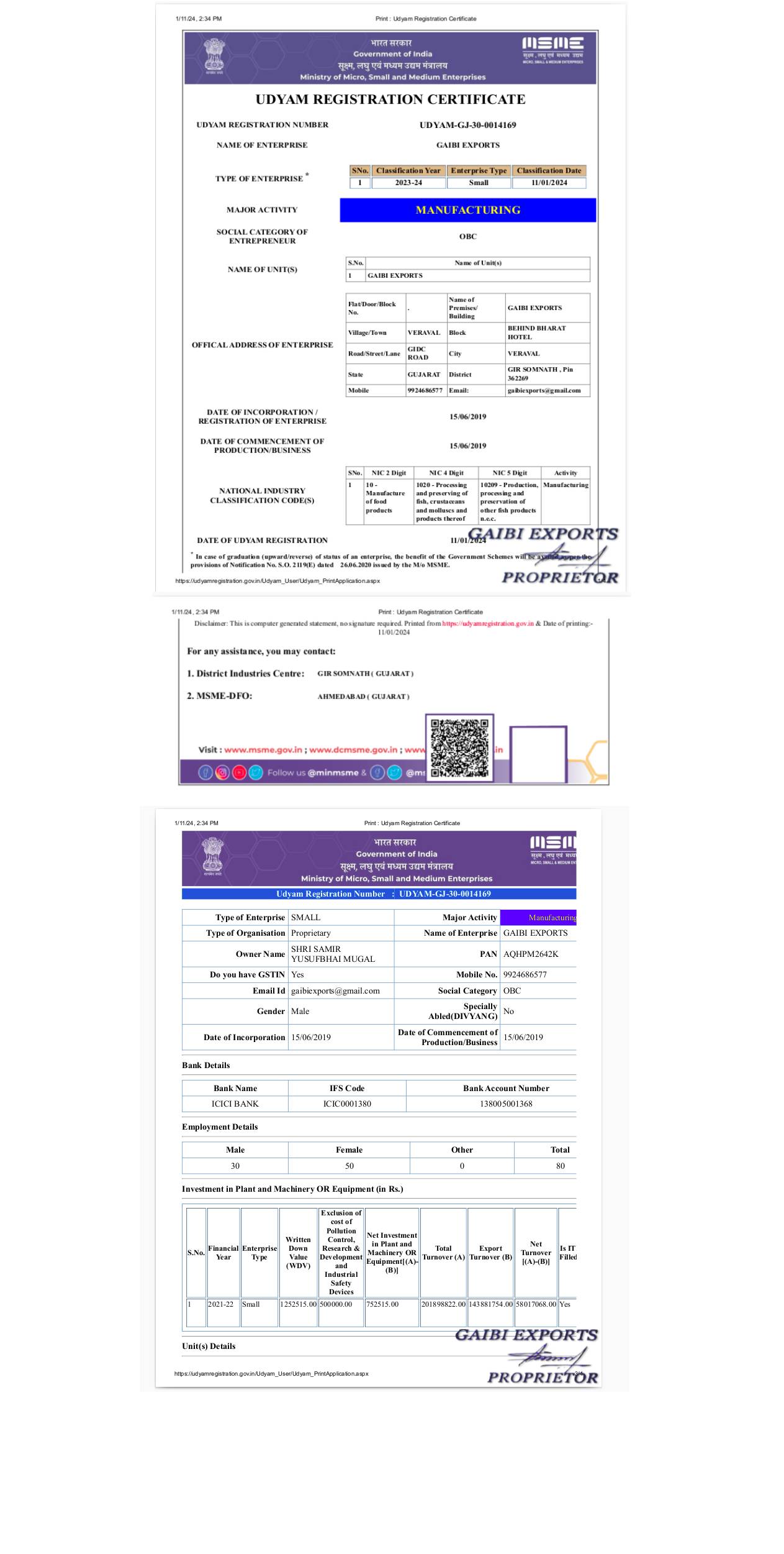Udyam - MSME Registration Certificate